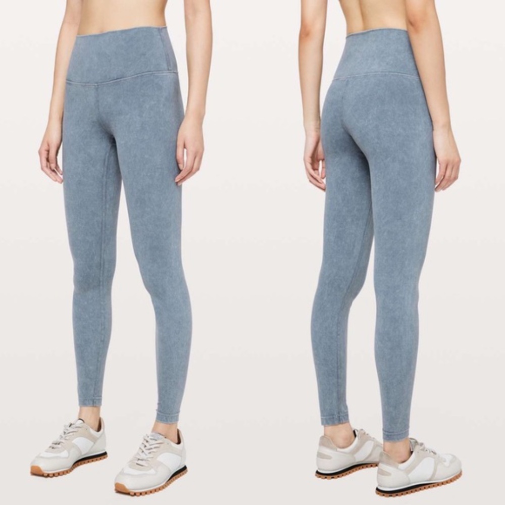 Lululemon Wunder Under HR Washed Moon Blue Size 8
